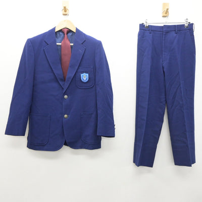 【中古】北海道 明苑中学校 男子制服 4点（ブレザー・ズボン）sf035077