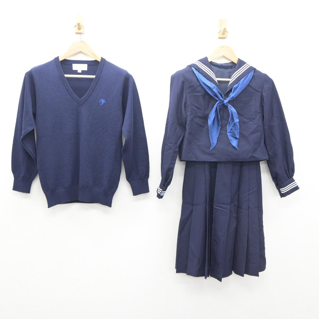 中古】神奈川県 私立鎌倉女学院中学・高等学校 女子制服 5点（ニット・セーラー服・スカート）sf035081 | 中古制服通販パレイド