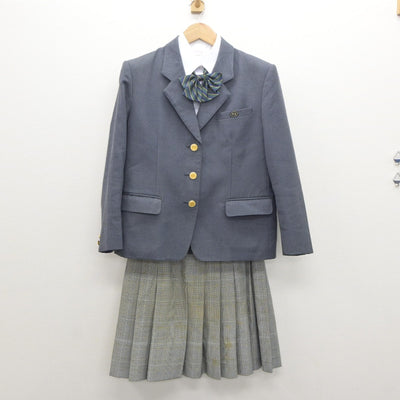 【中古】東京都 八丈町立富士中学校 女子制服 4点（ブレザー・シャツ・スカート）sf035094