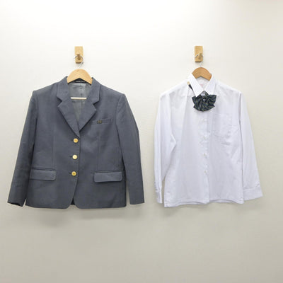 【中古】東京都 八丈町立富士中学校 女子制服 4点（ブレザー・シャツ・スカート）sf035094