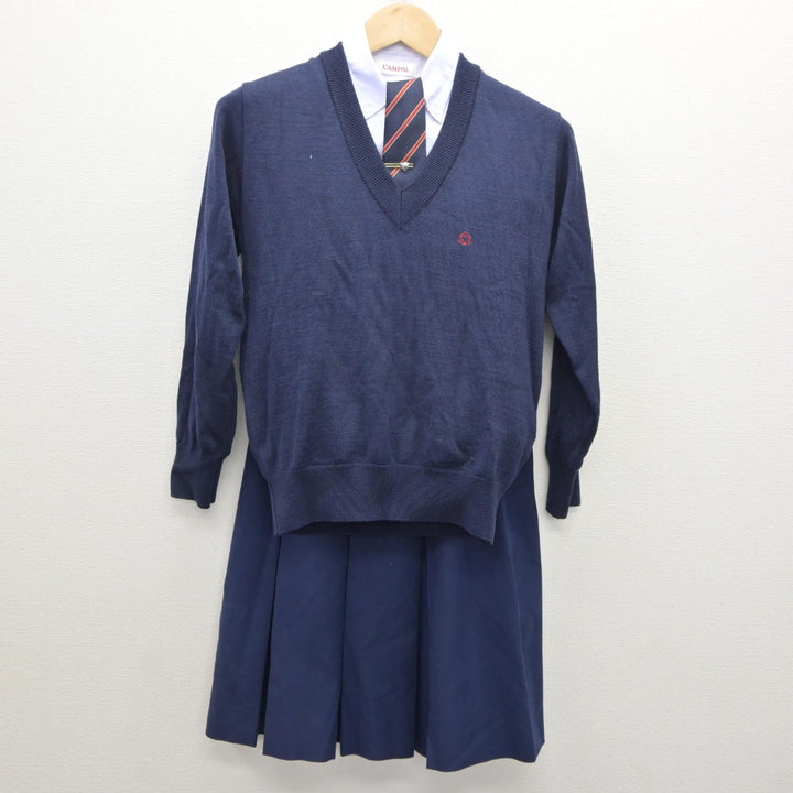 【中古】滋賀県 東大津高等学校 女子制服 5点（ブレザー・シャツ・ニット・スカート）sf035106 | 中古制服通販パレイド