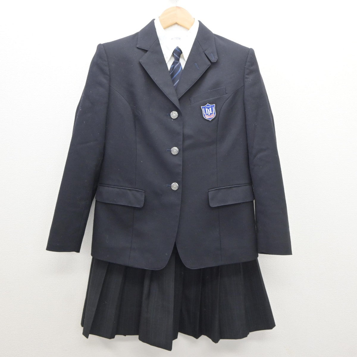 【中古】兵庫県 西宮今津高等学校 女子制服 4点（ブレザー・シャツ・スカート）sf035114