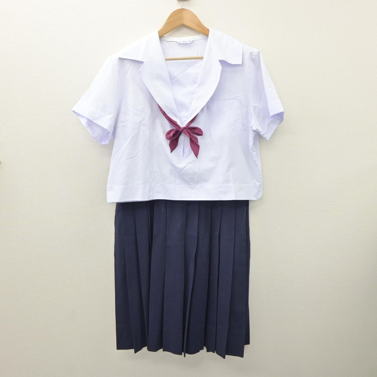 【中古】大阪府 大阪教育大学附属高等学校平野校舎 女子制服 4点（セーラー服・スカート）sf035136