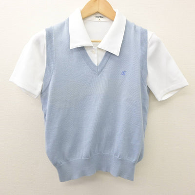 【中古】東京都 共立女子高等学校 女子制服 3点（ニットベスト・シャツ）sf035147