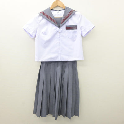 【中古】新潟県 大島中学校 女子制服 2点（セーラー服・スカート）sf035152