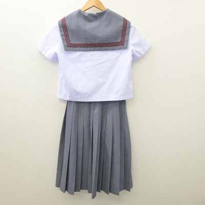 【中古】新潟県 大島中学校 女子制服 2点（セーラー服・スカート）sf035152