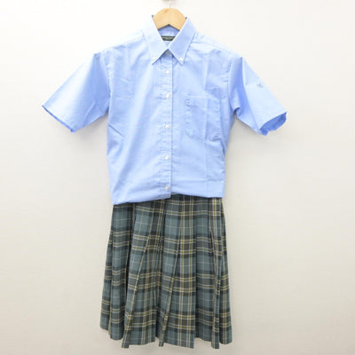 【中古】東京都 杉並学院高等学校 女子制服 4点（ニットベスト・シャツ・スカート）sf035155