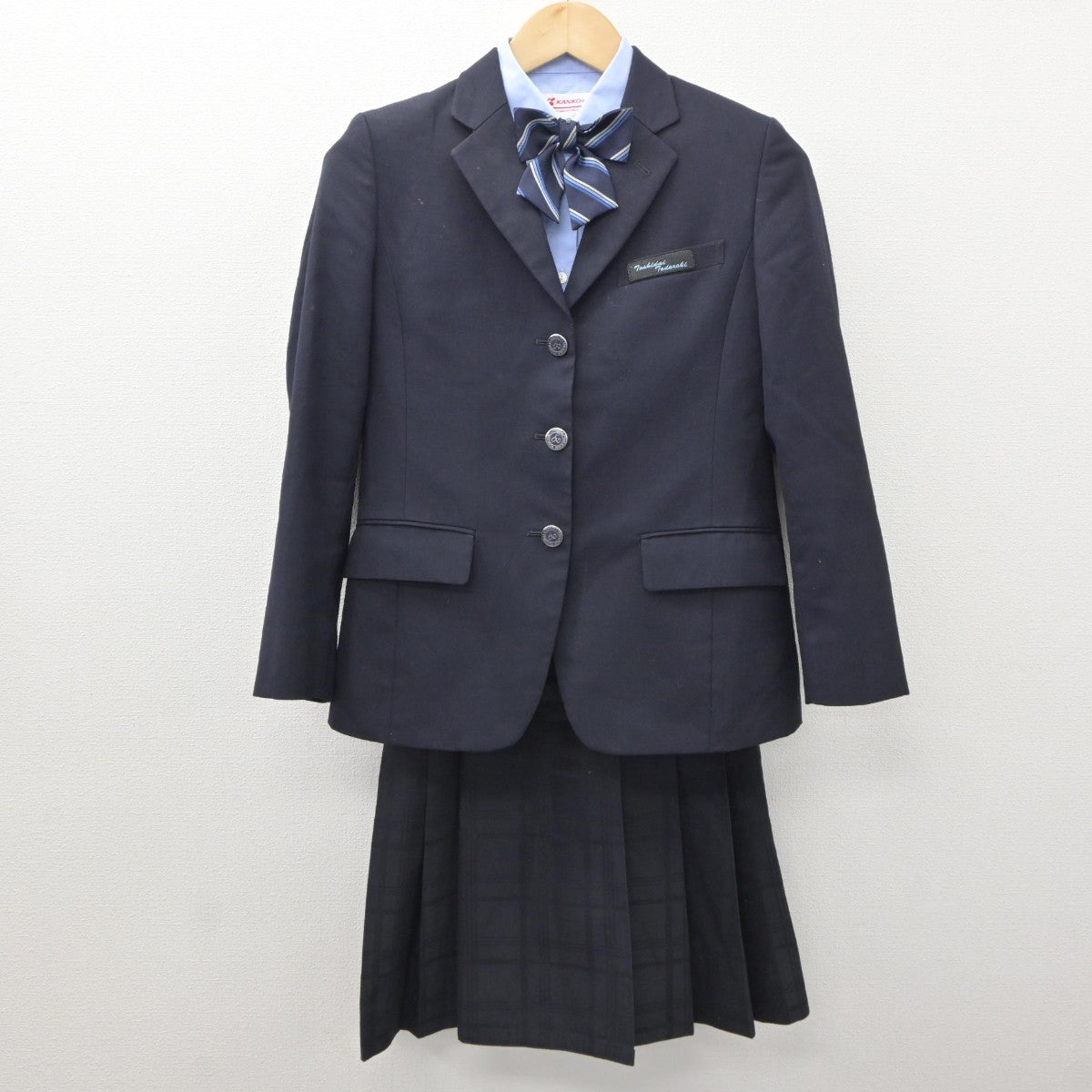 【中古】東京都 東京都市大等々力高等学校 女子制服 5点（ブレザー・ベスト・シャツ・スカート）sf035159