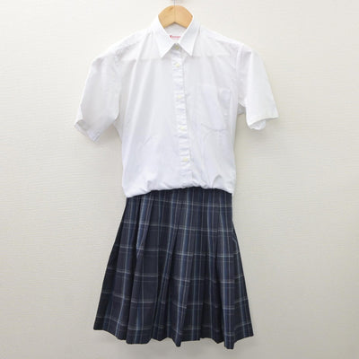 【中古】東京都 東京都市大等々力高等学校 女子制服 3点（シャツ・スカート）sf035161