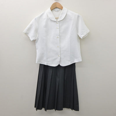 【中古】兵庫県 須磨東高等学校 女子制服 2点（シャツ・スカート・スカート）sf035178