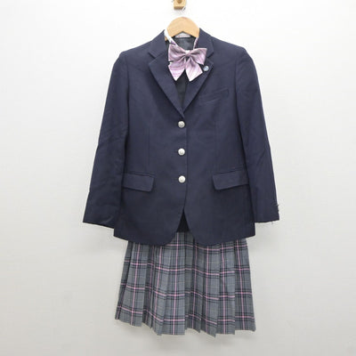 【中古】 クラーク記念国際高等学校 女子制服 4点（ブレザー・スカート）sf035186