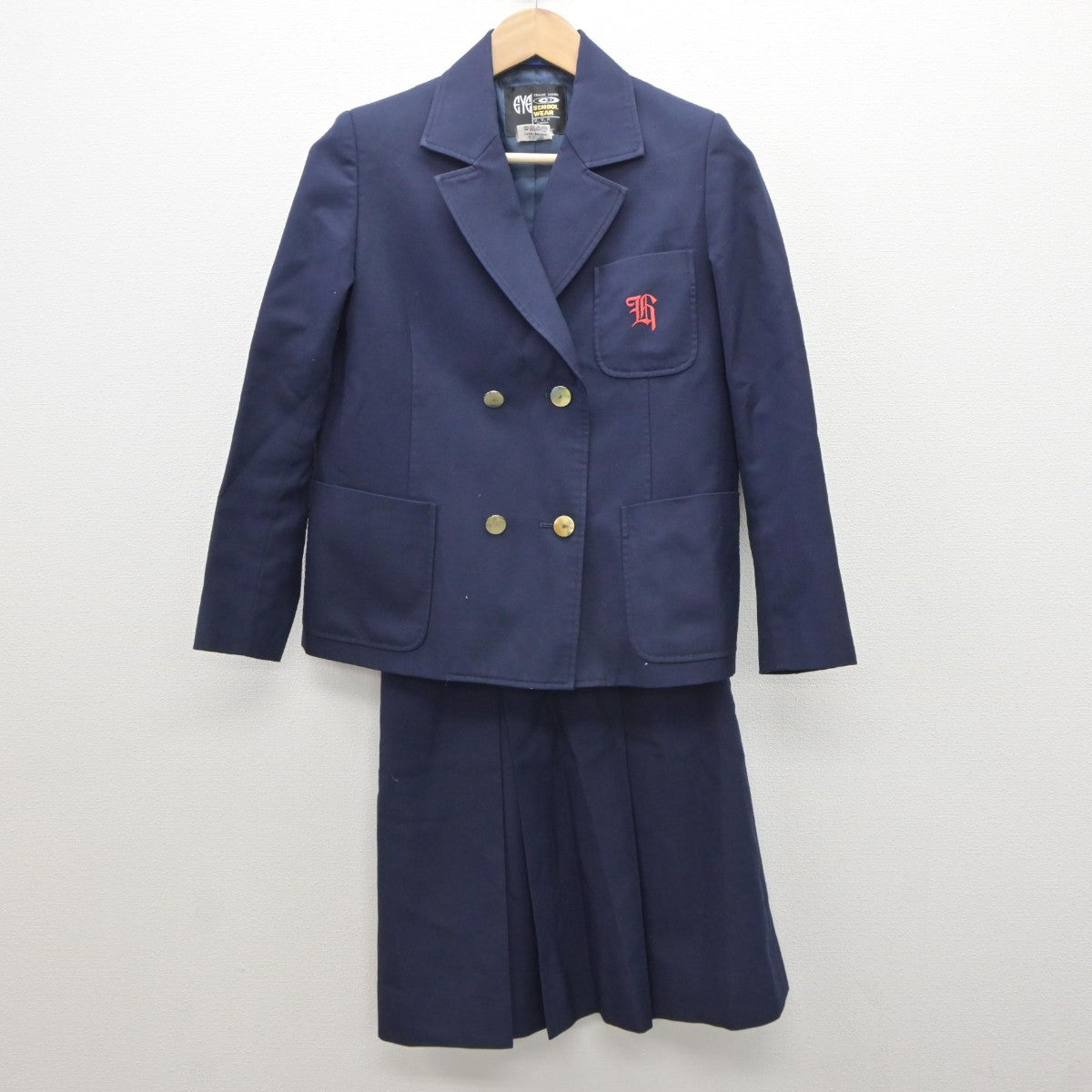 【中古】兵庫県 宝梅中学校 女子制服 6点（ブレザー・ベスト・スカート・スカート）sf035187