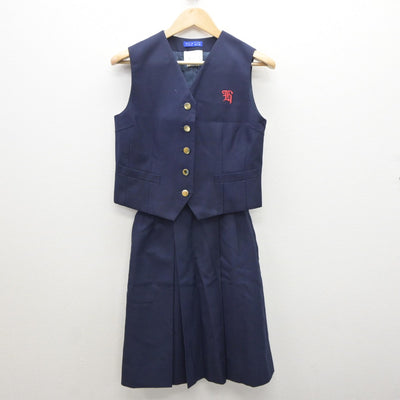 【中古】兵庫県 宝梅中学校 女子制服 6点（ブレザー・ベスト・スカート・スカート）sf035187