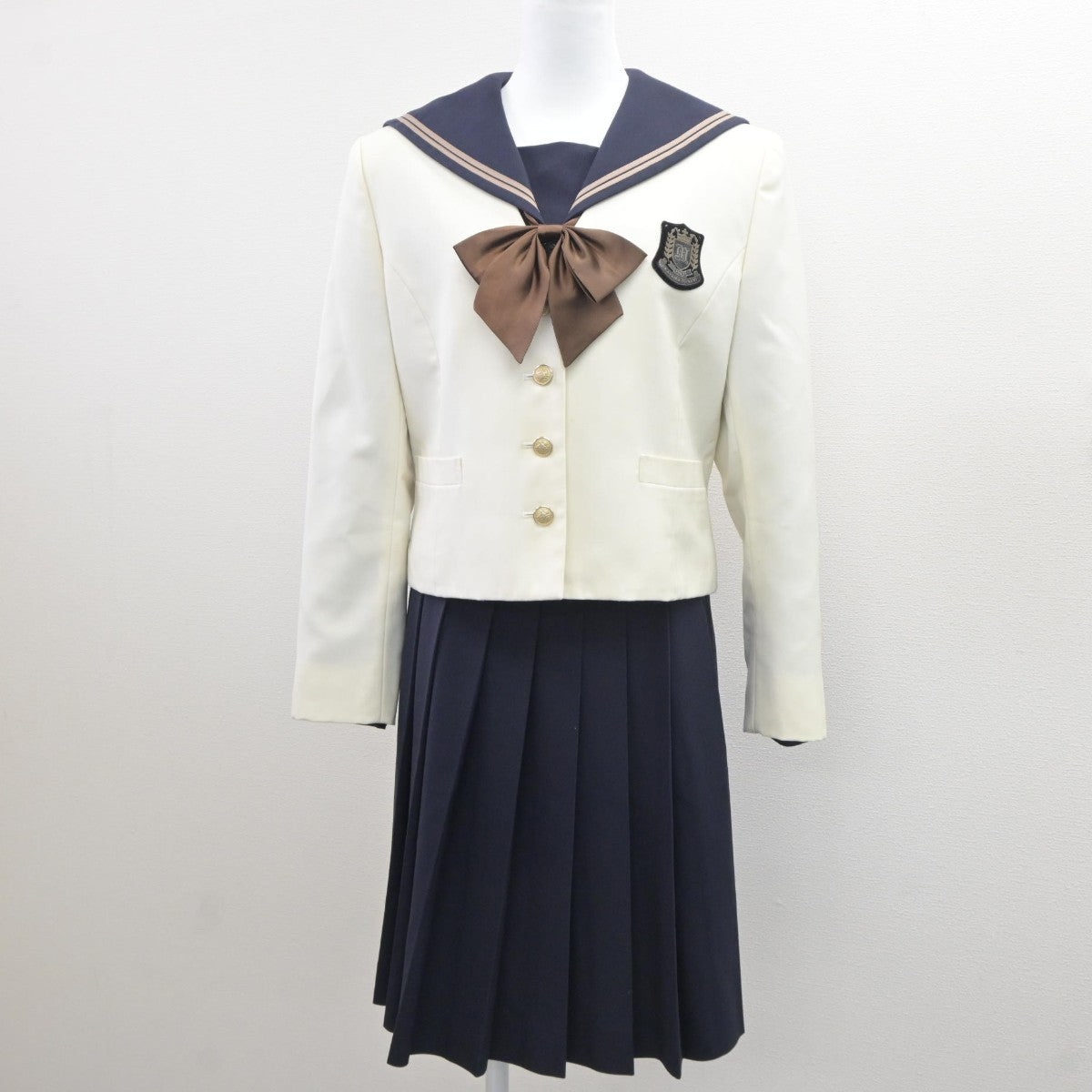 【中古】岡山県 岡山南高等学校 女子制服 5点（ブレザー・セーラー服・シャツ・スカート）sf035243