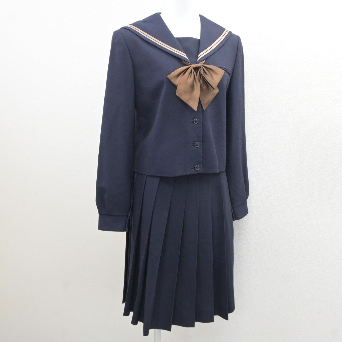 【中古】岡山県 岡山南高等学校 女子制服 5点（ブレザー・セーラー服・シャツ・スカート）sf035243