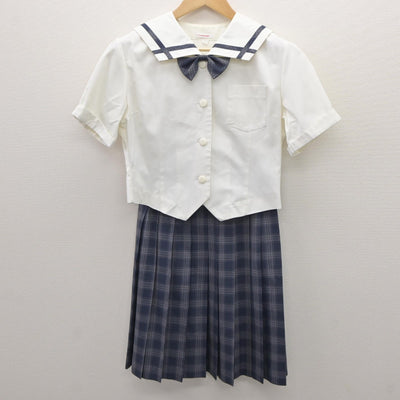 【中古】岡山県 岡山南高等学校 女子制服 3点（セーラー服・スカート）sf035244