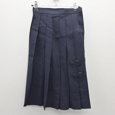 【中古】秋田県 大館国際情報学院中学校高等学校 女子制服 2点（ニットベスト・スカート）sf035245