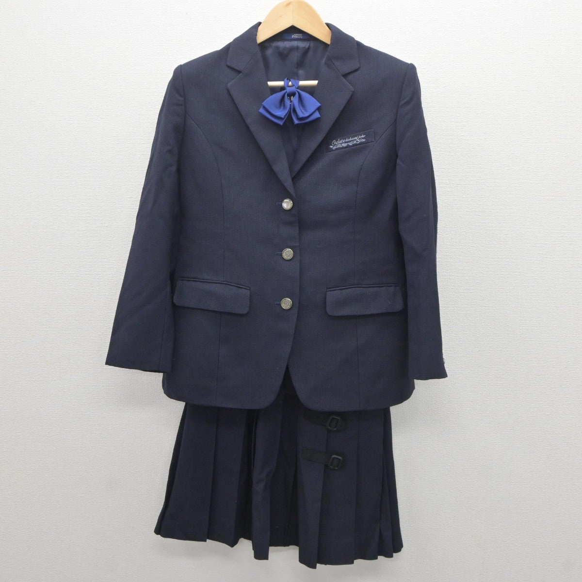 【中古】秋田県 大館国際情報学院中学校高等学校 女子制服 3点（ブレザー・スカート）sf035246