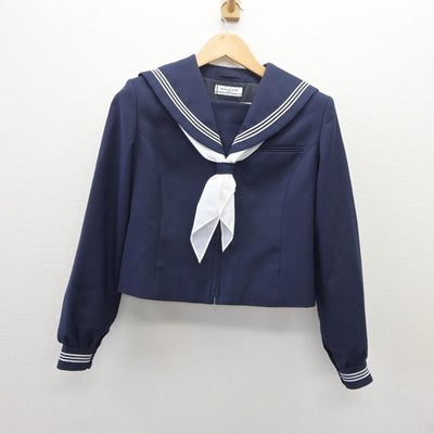 【中古】秋田県 御野場中学校 女子制服 3点（セーラー服・スカート）sf035254