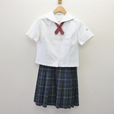 【中古】秋田県 秋田商業高等学校 女子制服 3点（セーラー服・スカート）sf035257