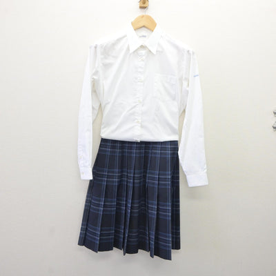 【中古】大阪府 府立住吉高等学校 女子制服 2点（シャツ・スカート）sf035262