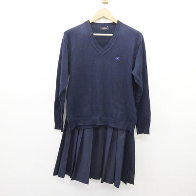 【中古】埼玉県 大宮開成高等学校 女子制服 4点（ブレザー・ニット・スカート）sf035268