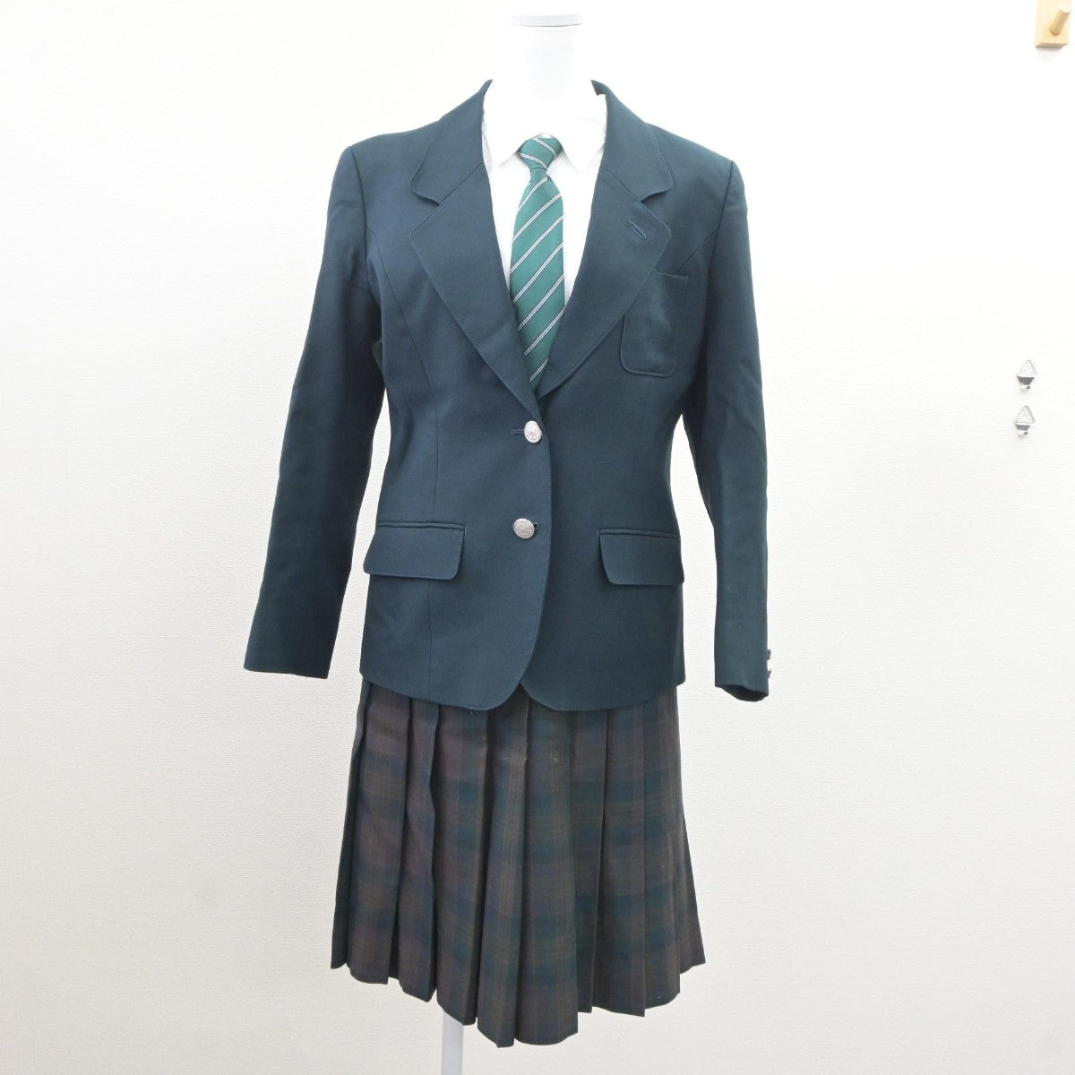 【中古】千葉県 国府台女子学院高等部 女子制服 5点（ブレザー・ニットベスト・シャツ・スカート）sf035280