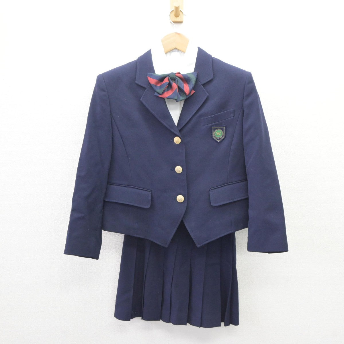 【中古】埼玉県 川越南高等学校 女子制服 6点（ブレザー・ベスト・シャツ・スカート）sf035292