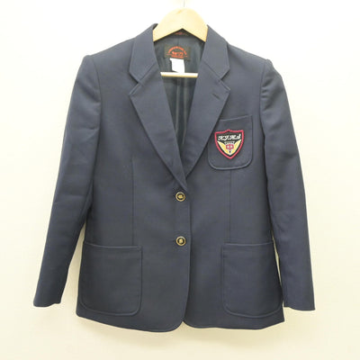 【中古】広島県 庚午中学校 女子制服 3点（ブレザー・ジャンパースカート）sf035295