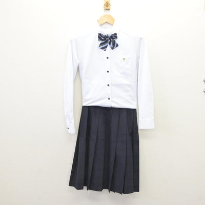 【中古】山口県 下関商業高等学校 女子制服 4点（ブレザー・シャツ・スカート）sf035298