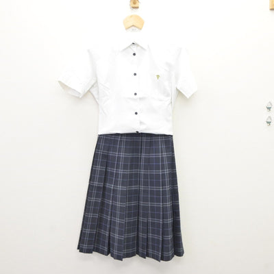 【中古】山口県 下関商業高等学校 女子制服 2点（シャツ・スカート）sf035300