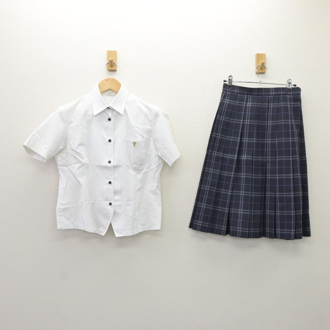 中古】山口県 下関商業高等学校 女子制服 2点(シャツ・スカート 中古】山口県 下関商業高等学校 女子制服 2点(シャツ・スカート
