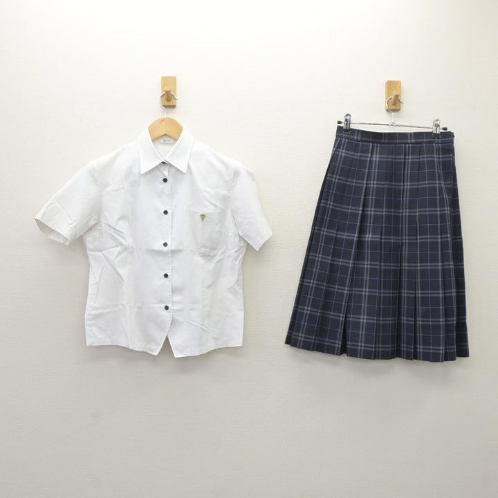 中古】山口県 下関商業高等学校 女子制服 2点(シャツ・スカート 中古】山口県 下関商業高等学校 女子制服 2点(シャツ・スカート