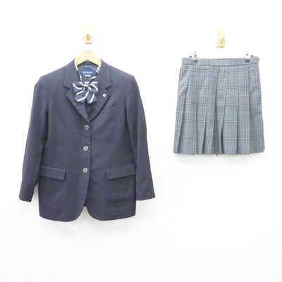 【中古】神奈川県 鶴見大学附属中学校高等学校 女子制服 3点（ブレザー・スカート）sf035306