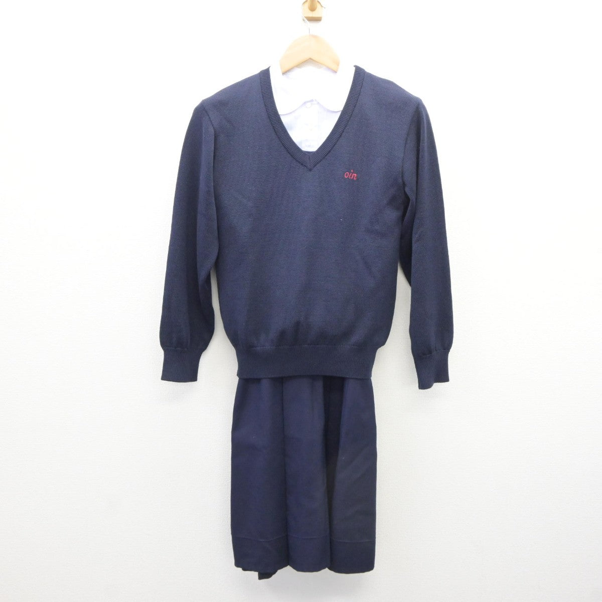 【中古】東京都 桜蔭学園 桜蔭中学校・高等学校 女子制服 3点（ニット・シャツ・ジャンパースカート）sf035313