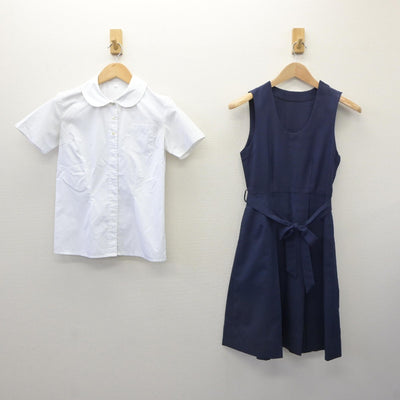 【中古】東京都 桜蔭学園 桜蔭中学校・高等学校 女子制服 3点（シャツ・ジャンパースカート）sf035314