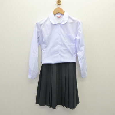 【中古】岡山県 真備東中学校 女子制服 2点（シャツ・スカート）sf035331