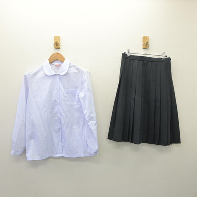 【中古】岡山県 真備東中学校 女子制服 2点（シャツ・スカート）sf035331