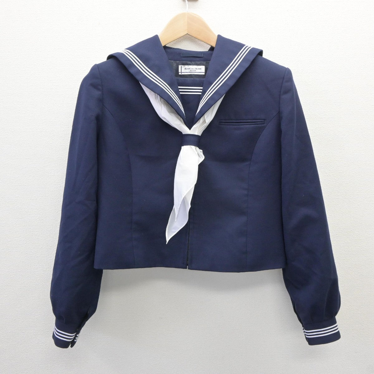 【中古】秋田県 秋田北中学校 女子制服 4点（セーラー服・スカート）sf035339