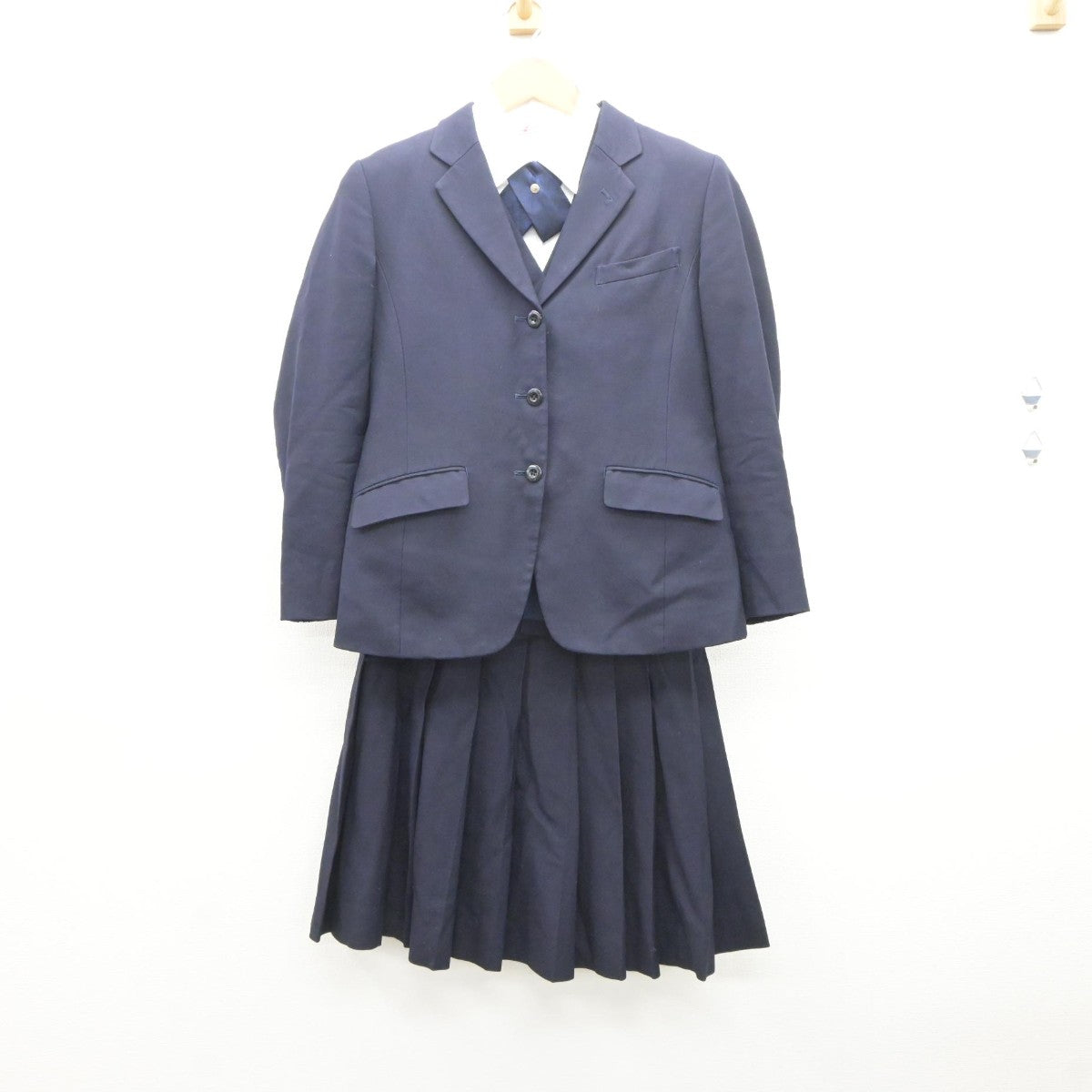 【中古】東京都 東京家政大学附属女子高等学校 女子制服 6点（ブレザー・シャツ・ベスト・スカート）sf035346