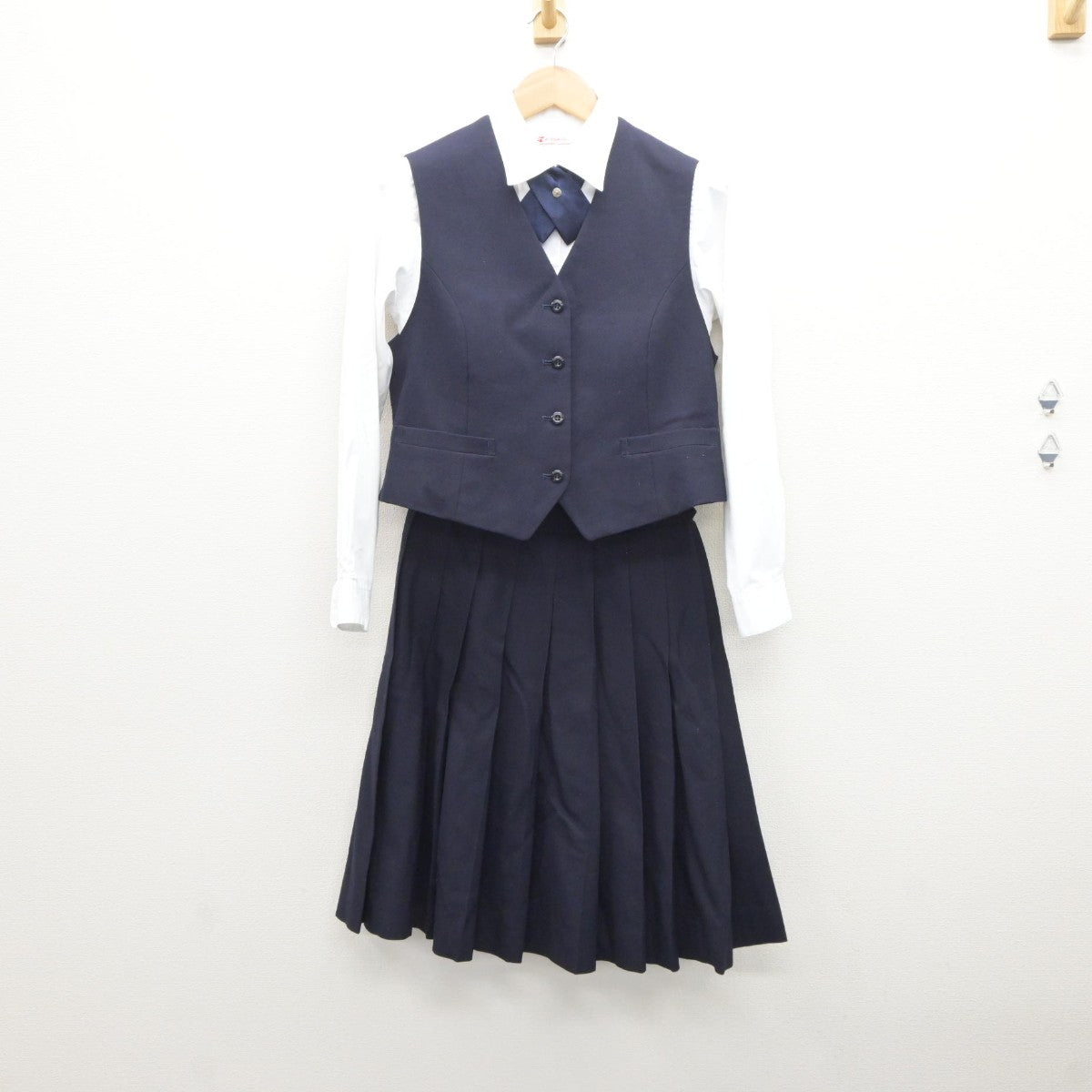 【中古】東京都 東京家政大学附属女子高等学校 女子制服 6点（ブレザー・シャツ・ベスト・スカート）sf035346