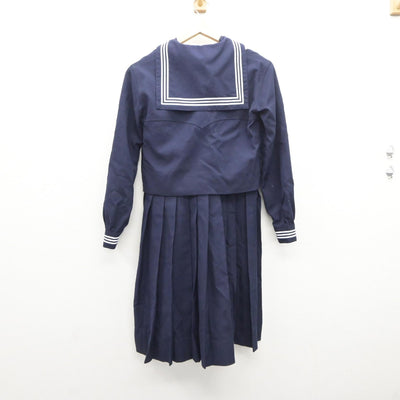 【中古】東京都 女子聖学院中学校 女子制服 4点（セーラー服・ニット・スカート）sf035349