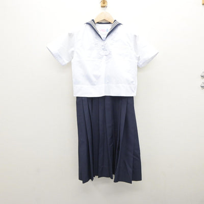 【中古】東京都 女子聖学院中学校 女子制服 3点（セーラー服・スカート）sf035350