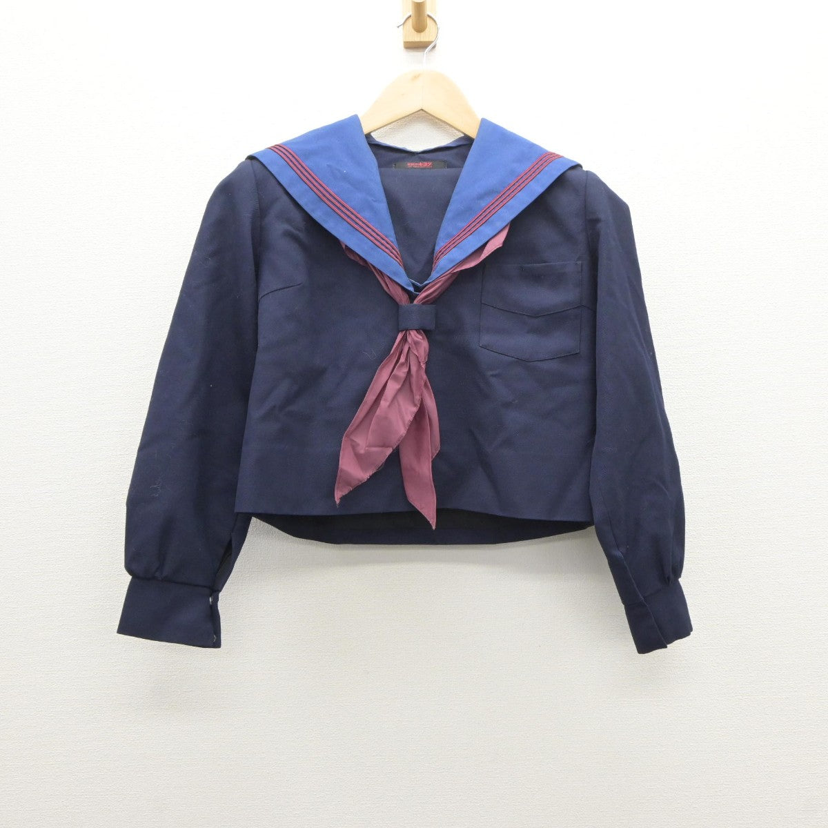 【中古】大阪府 平田中学校 女子制服 2点（セーラー服）sf035359