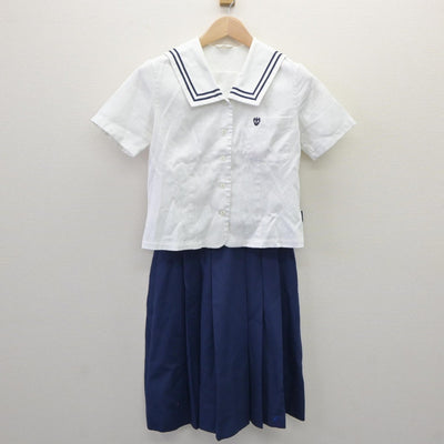 【中古】神奈川県 カリタス女子中学高等学校 女子制服 3点（セーラー服・セーラー服・スカート）sf035387