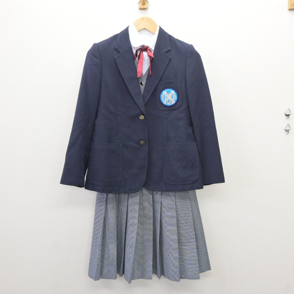 【中古】栃木県 宇都宮市立陽東中学校 女子制服 5点（ブレザー・ベスト・シャツ・スカート）sf035396