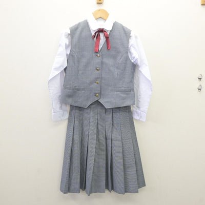 【中古】栃木県 宇都宮市立陽東中学校 女子制服 5点（ブレザー・ベスト・シャツ・スカート）sf035396