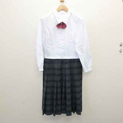 【中古】茨城県 谷和原中学校 女子制服 5点（ブレザー・ベスト・シャツ・スカート）sf035409