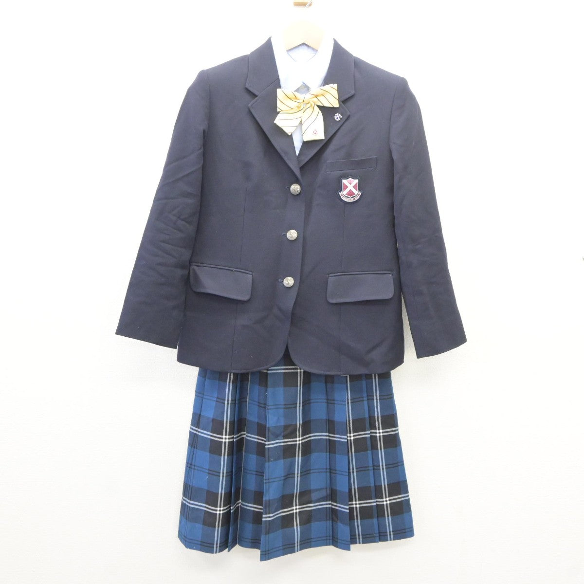 【中古】大阪府 桃山学院高等学校 女子制服 6点（ブレザー・シャツ・スカート）sf035413