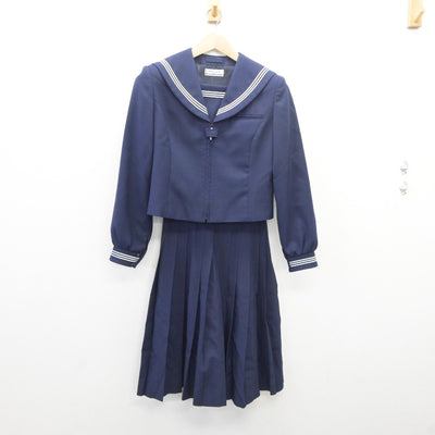 【中古】秋田県 秋田東中学校 女子制服 2点（セーラー服・スカート）sf035416